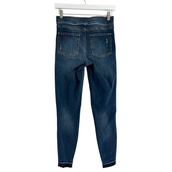 Spanx Women’s Distressed Ankle Skinny Jeans Medium Wash Blue Size Small - Picture 8 of 13